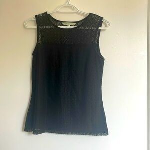 Cleo petites sleeveless top, lace overlay